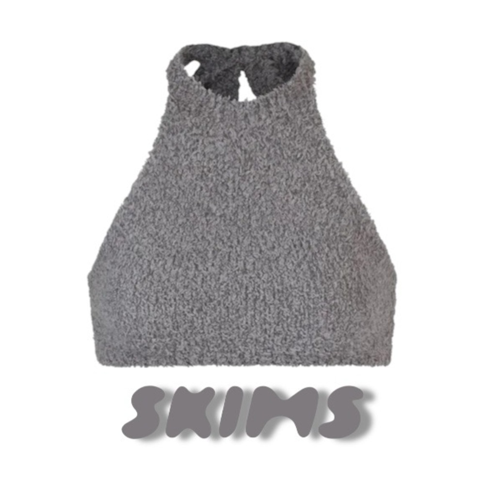 NWT SKIMS Cozy Knit Halter Top